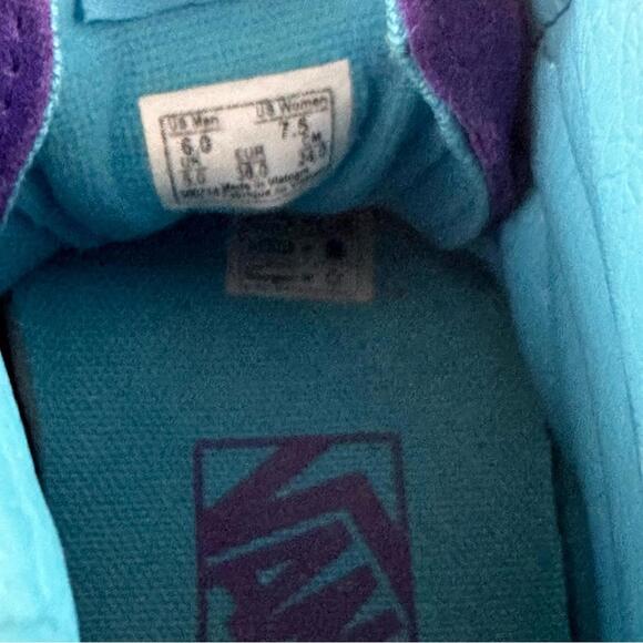 Vans Women’s Sk8 Hi Checkerboard Skate Shoes Violet/Cyan Size 7.5 - Picture 7 of 8